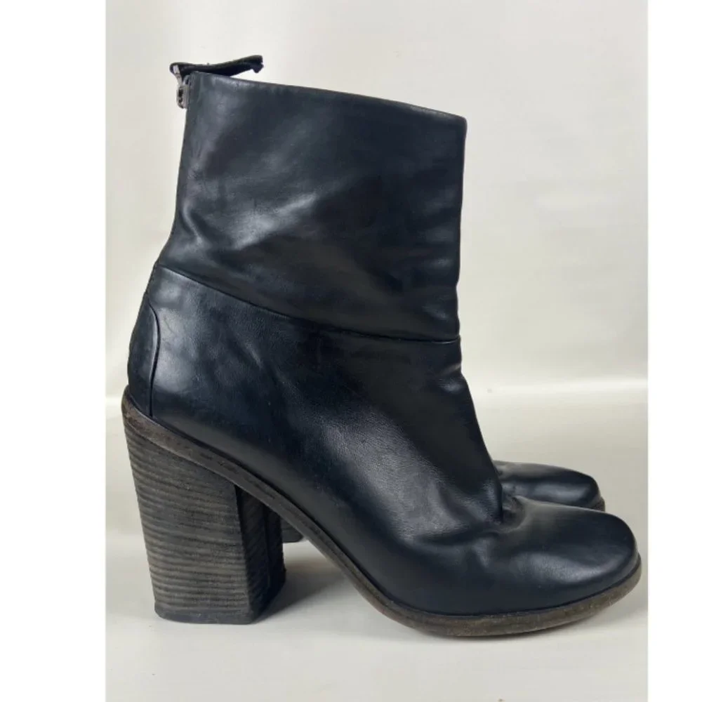 MARSELL BLOCK HEEL ZIP COMBAT MOTO BOOTS 39 8.5 - Picture 9 of 9